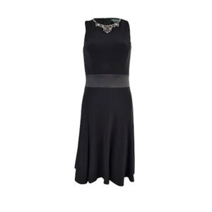 Lauren by Ralph Lauren Jeweled Black Dress